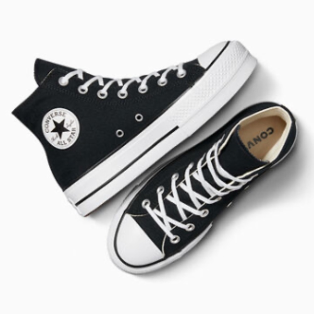 Chuck Taylor All Star Lift Platform Canvas Converse Black and White